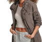 Women'S Lightweight Cotton Military Jacket (Standard & plus Sizes)
