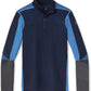 Men'S Intraknit Merino 200 Colorblock 1/4 Zip Long Sleeve Top – Moisture-Wicking, Odor-Resistant Merino Wool Base Layer for Hiking, Skiing, Running & Cycling - Deep Navy, M