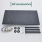 LED Matte Black Shower Head 40*80Cm Large Size Rainfall Shower Heads Ceiling Mounted with Installation Arm for Bathroom