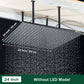 LED Matte Black Shower Head 40*80Cm Large Size Rainfall Shower Heads Ceiling Mounted with Installation Arm for Bathroom