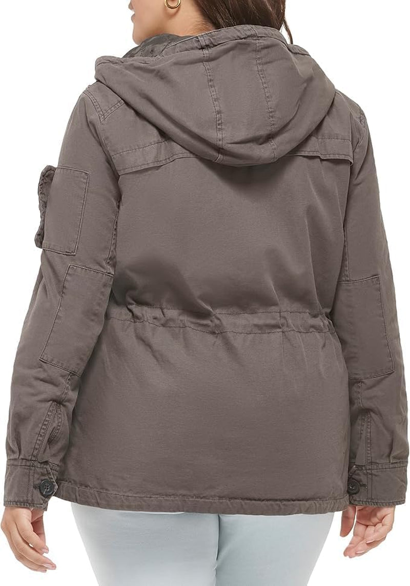 Women'S Lightweight Cotton Military Jacket (Standard & plus Sizes)