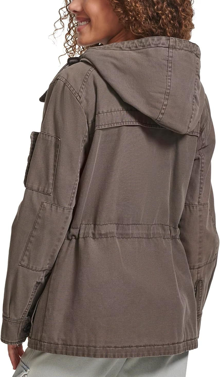 Women'S Lightweight Cotton Military Jacket (Standard & plus Sizes)