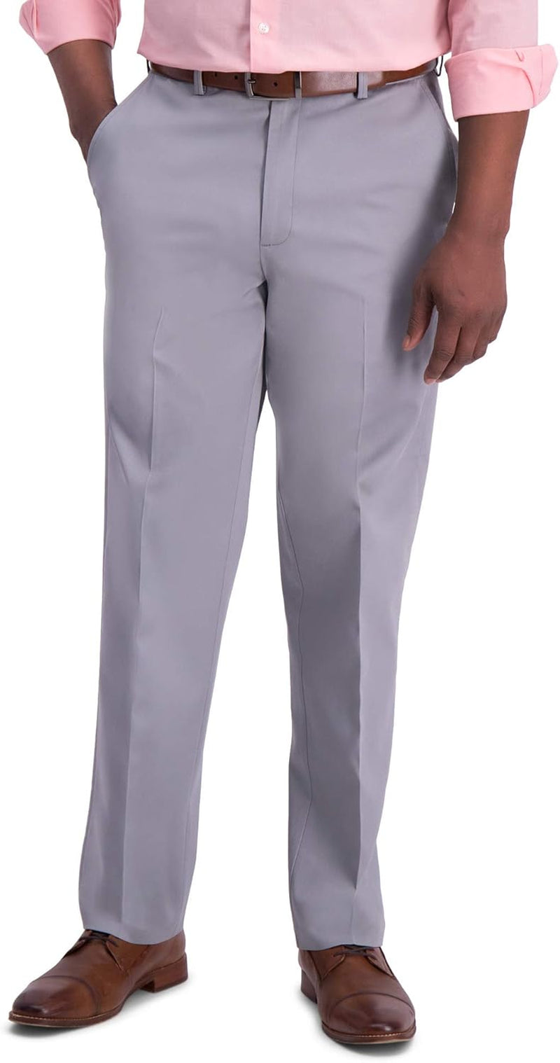 Men'S Iron Free Premium Khaki Classic Fit Flat Front Expandable Waist Casual Pant (Regular and Big & Tall Sizes)