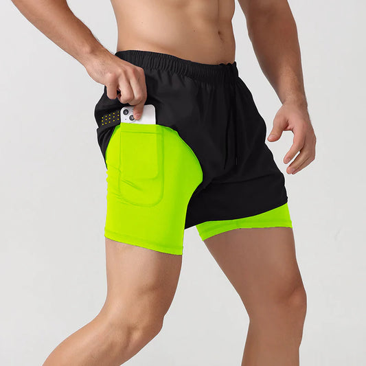 Quick Dry Breathable Zipper Pockets Men Shorts