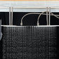 LED Matte Black Shower Head 40*80Cm Large Size Rainfall Shower Heads Ceiling Mounted with Installation Arm for Bathroom