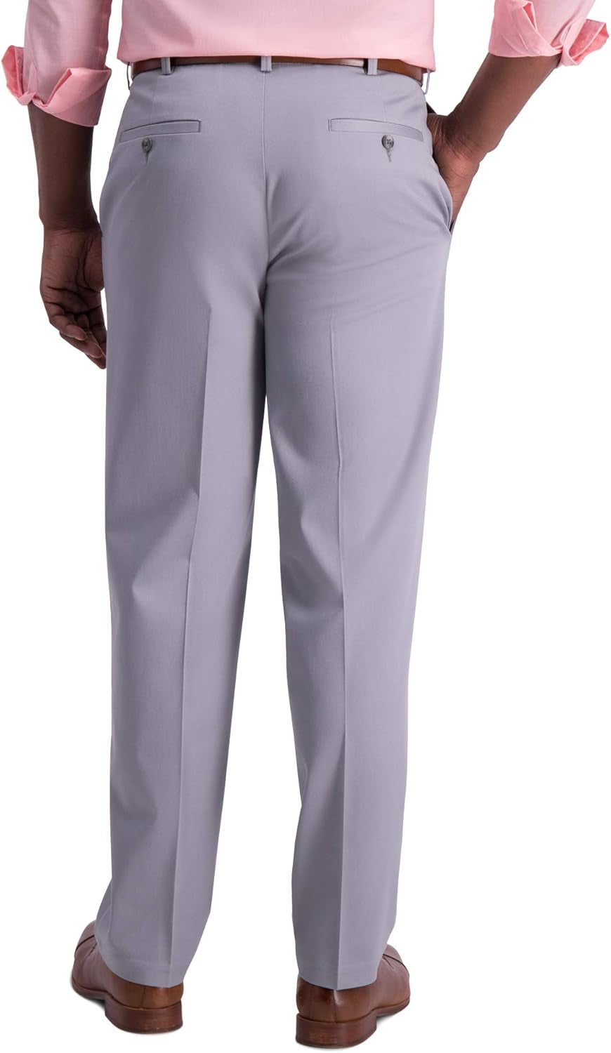 Men'S Iron Free Premium Khaki Classic Fit Flat Front Expandable Waist Casual Pant (Regular and Big & Tall Sizes)