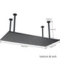 LED Matte Black Shower Head 40*80Cm Large Size Rainfall Shower Heads Ceiling Mounted with Installation Arm for Bathroom